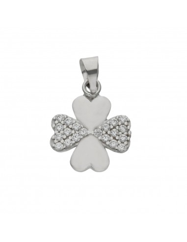 COLGANTE ORO BLANCO 18KL TREBOL...
