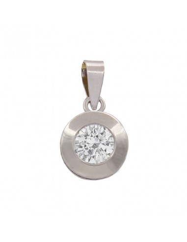 COLGANTE ORO BLANCO 18KL CIRCONITA - 7MM