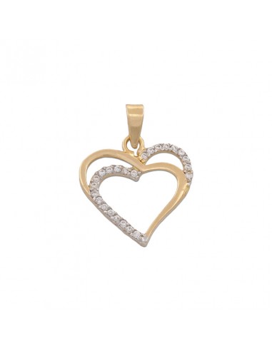 COLGANTE ORO 18KL CORAZON CON CIRCONITAS