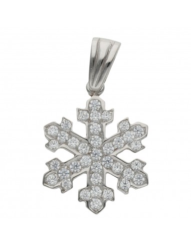 COLGANTE ORO BLANCO 18KL COPO DE NIEVE